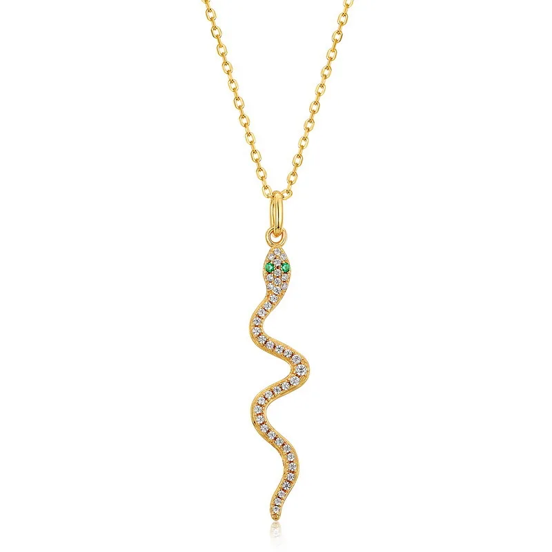 JrSr New 100% 925 Sterling Silver Python Gold Plated Zircon Pendants Necklaces 2020 Woman Fashion DIY Jewelry Christmas Gift hot
JrSr New 100% 925 Sterling Silver Python Gold Plated Zircon Pendants Necklaces 2020 Woman Fashion DIY Jewelry Christmas Gift hot