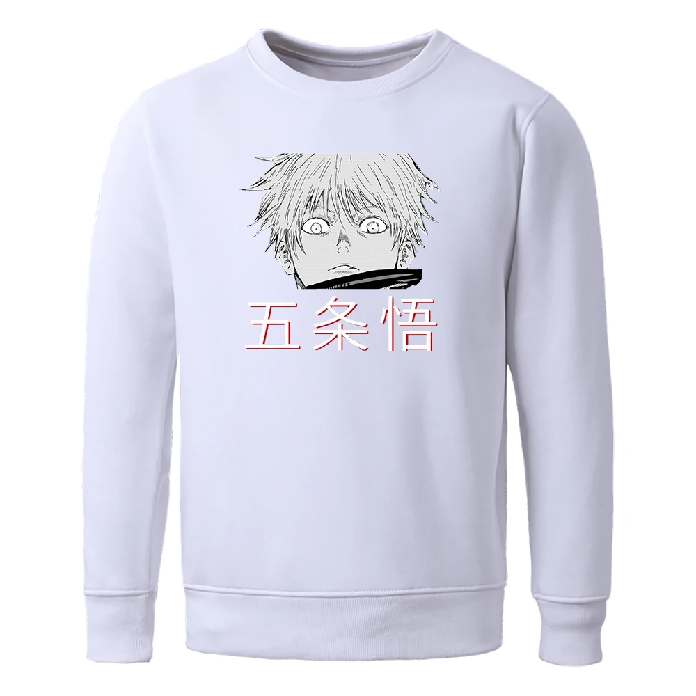 Sweatshirt Japan Jujutsu Kaisen Cartoon Gojo Satoru Male Sweatshirts High Quality Punk Man Hoodies Crewneck Street Men Hoody
Sweatshirt Japan Jujutsu Kaisen Cartoon Gojo Satoru Male Sweatshirts High Quality Punk Man Hoodies Crewneck Street Men Hoody