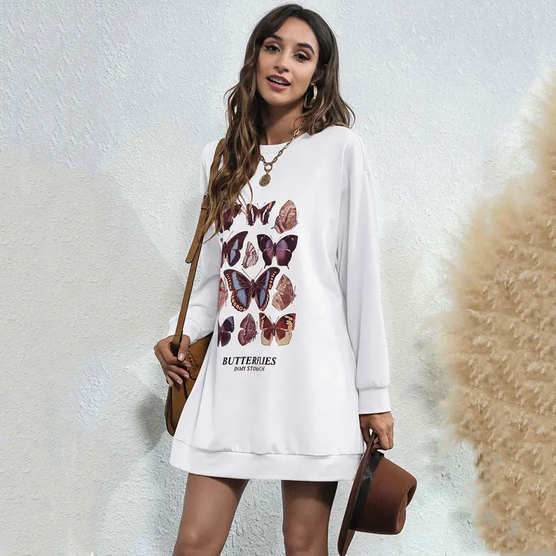 Autumn Sweatshirt Dress Women's Butterfly Round Neck Sweatshirt 2021 Ladies Loose Round Neck Long Sweatshirt Women's
Autumn Sweatshirt Dress Women's Butterfly Round Neck Sweatshirt 2021 Ladies Loose Round Neck Long Sweatshirt Women's