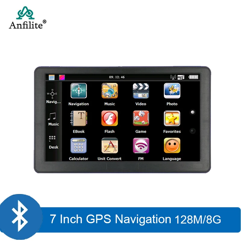 Автомобильный GPS навигатор 7 дюймов TFT LCD HD MTK DDR3 128 м 8 ГБ FM ОС windows CE6.0 bluetooth для