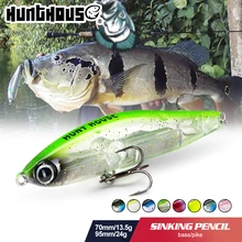 Hunthouse Sinking Pencil Fishing Lure 70mm/13.5g 95mm/24g Honey Trap Trolling Wobblers Hard Bait Saltwater For Bass Trout