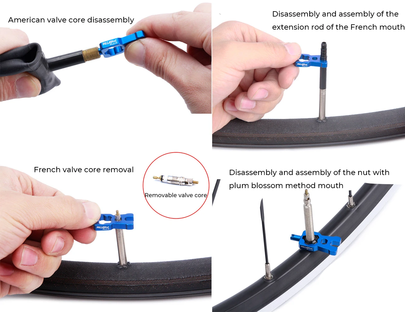Bike Repair Tools Risk 4 In 1 Bicycle Valve Tools Wrench Schrader/presta Valve Core Removal Installation Repair Portable for Mtb
Bike Repair Tools Risk 4 In 1 Bicycle Valve Tools Wrench Schrader/presta Valve Core Removal Installation Repair Portable for Mtb