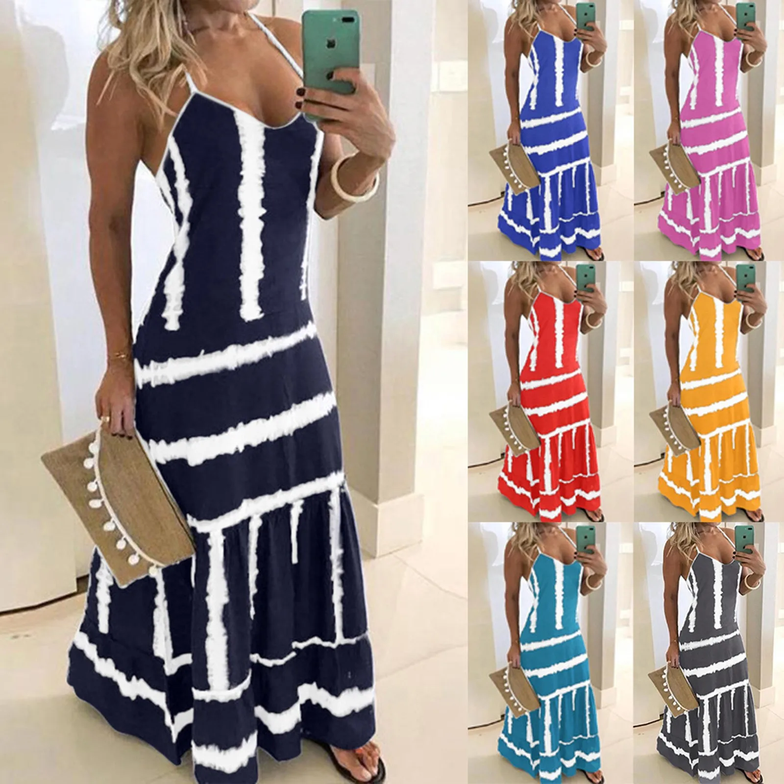 Dresses For Womens Tie-dye Beach Pullover Maxi Boho Sundress Ladies Loose Long Slip Dress Vestidos Verano Sukienka 2021
Dresses For Womens Tie-dye Beach Pullover Maxi Boho Sundress Ladies Loose Long Slip Dress Vestidos Verano Sukienka 2021