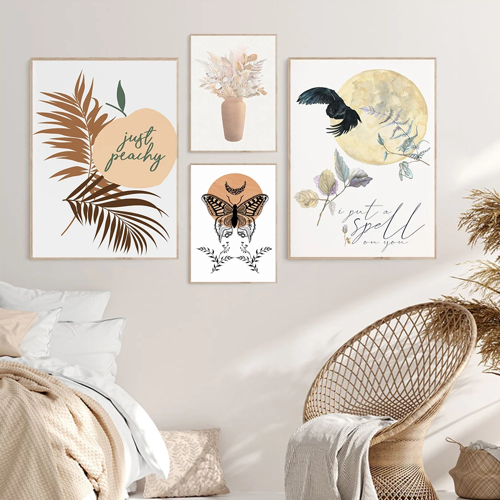 Abstract Botanical Butterfly Poster Mystical Owl Canvas Painting Boho Bouquet Art Print Wall Picture Living Bathroom Home Decor
Abstract Botanical Butterfly Poster Mystical Owl Canvas Painting Boho Bouquet Art Print Wall Picture Living Bathroom Home Decor