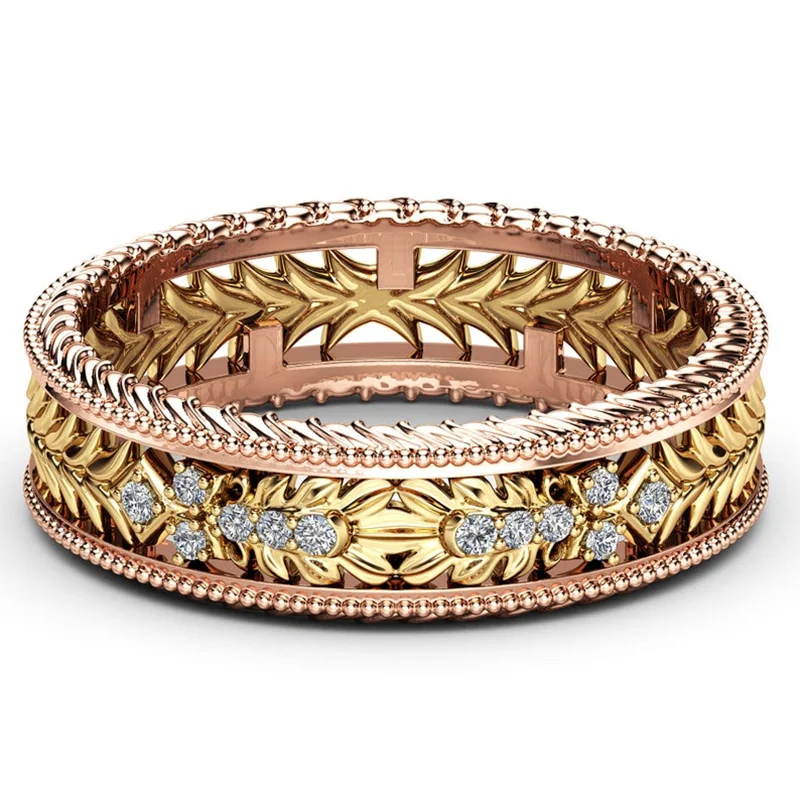 Trendy Gold Color Wheat Crystal Ring with Shiny AAAAA Cubic Zircon Rhinestone for Women Party Wedding Engagement
Trendy Gold Color Wheat Crystal Ring with Shiny AAAAA Cubic Zircon Rhinestone for Women Party Wedding Engagement