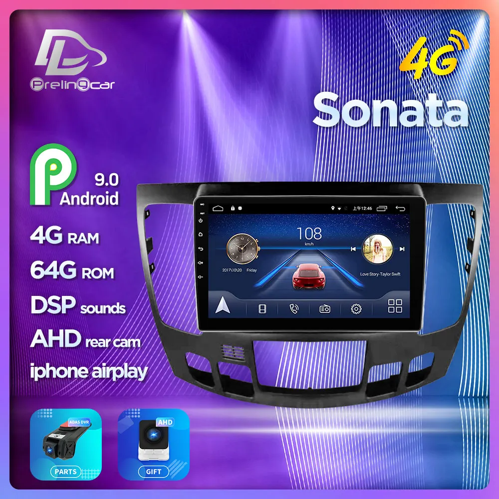 Система Android 9 0 автомобильный сенсорный экран IPS стерео для HYUNDAI sonata