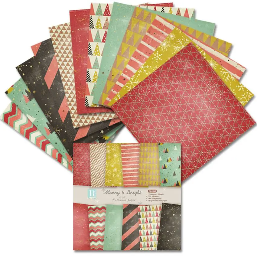 DIY Merry and bright Scrapbooking paper pack of 24sheets handmade craft paper craft Background pad 1228
DIY Merry and bright Scrapbooking paper pack of 24sheets handmade craft paper craft Background pad 1228