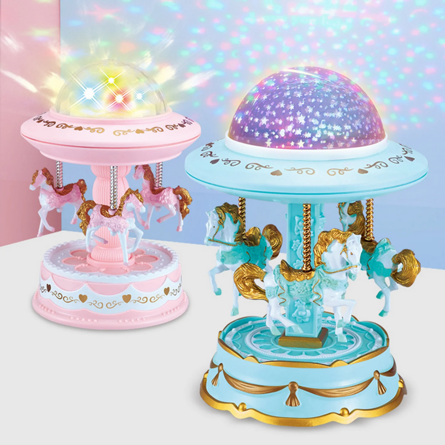 Bevigac Cute Rotating Horse Carousel Style Lights Shine Music Box Projector for Valentine Day Birthday New Year Child Girls Gift
Bevigac Cute Rotating Horse Carousel Style Lights Shine Music Box Projector for Valentine Day Birthday New Year Child Girls Gift
