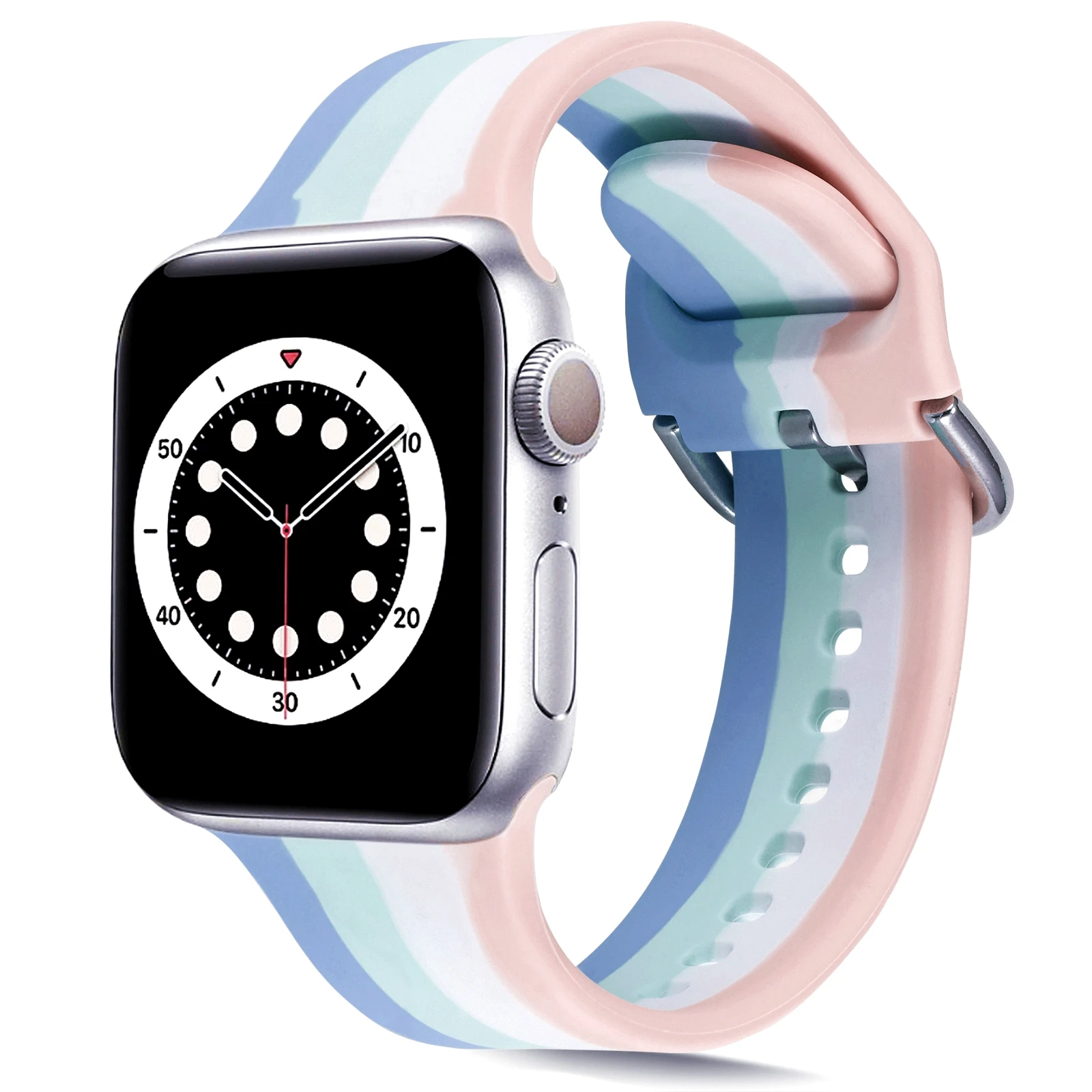 Ремешок силиконовый Радужный для Apple Watch Band, резиновый спортивный браслет для iWatch Series 7 6 SE 5 4 3, 45 мм 40 мм 44 мм 38 мм 42 41 мм
Ремешок силиконовый Радужный для Apple Watch Band, резиновый спортивный браслет для iWatch Series 7 6 SE 5 4 3, 45 мм 40 мм 44 мм 38 мм 42 41 мм