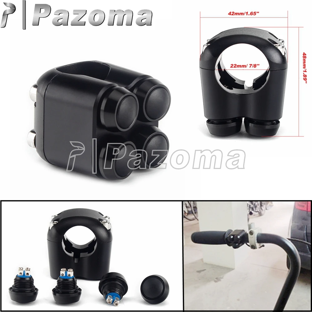 1Pc Black Aluminum 4-Button Handlebar Control Switch 22mm 7/8" Bar for Harley Dyna Sportster Softail Cafe Racer Chopper Custom
1Pc Black Aluminum 4-Button Handlebar Control Switch 22mm 7/8" Bar for Harley Dyna Sportster Softail Cafe Racer Chopper Custom