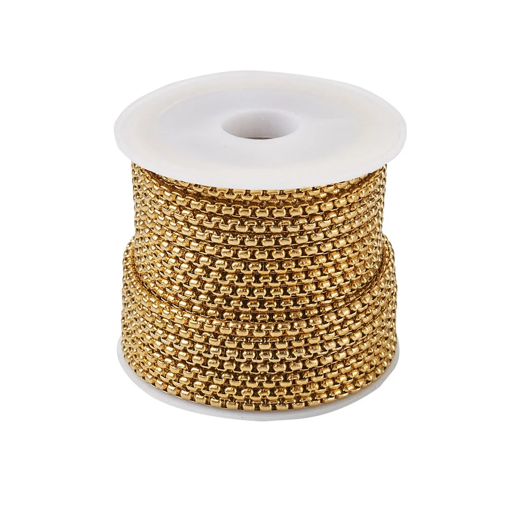 Golden/Black/ Mixed Color Plated 304 Stainless Steel Venetian Bulk Chains for DIY Necklaces Bracelets Link Chain Jewelry Making
Golden/Black/ Mixed Color Plated 304 Stainless Steel Venetian Bulk Chains for DIY Necklaces Bracelets Link Chain Jewelry Making
