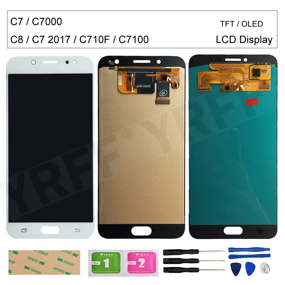 ЖК-дисплей для Samsung Galaxy C8 C7 2017 C710F C7100, ЖК-дисплей для Samsung Galaxy C7 C7000, дигитайзер сенсорного экрана OLED, хорошее качество
ЖК-дисплей для Samsung Galaxy C8 C7 2017 C710F C7100, ЖК-дисплей для Samsung Galaxy C7 C7000, дигитайзер сенсорного экрана OLED, хорошее качество