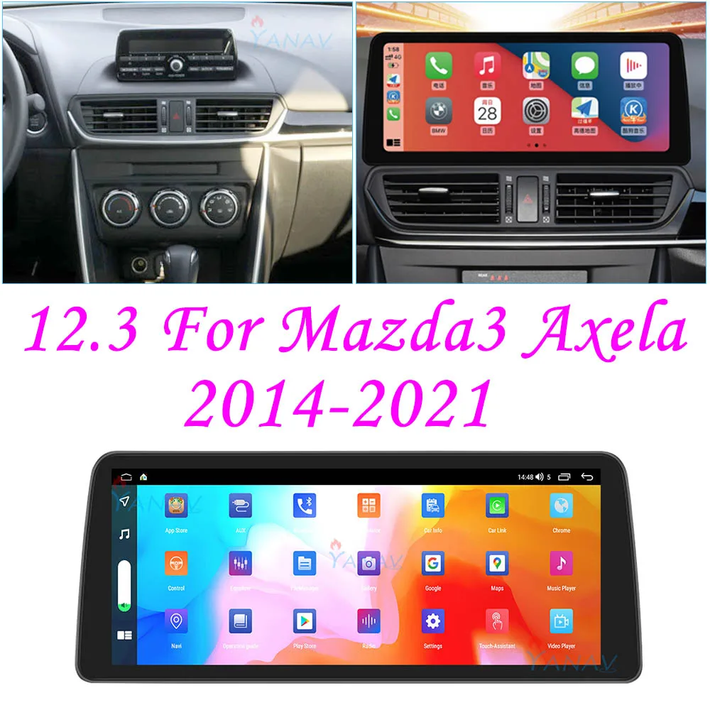 12.3 inch Car Radio For Mazda3 Axela 2014-2021 Android 10 Multimedia Stereo CarPlay Video Wifi BT GPS Navigation Heat Unit 128G
12.3 inch Car Radio For Mazda3 Axela 2014-2021 Android 10 Multimedia Stereo CarPlay Video Wifi BT GPS Navigation Heat Unit 128G