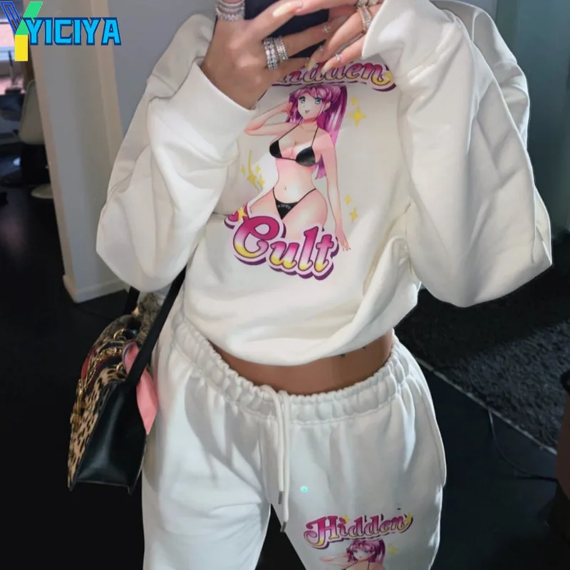 YICIYA 2021 Autumn And Winter Women's Sportswear Leisure Sweater Set Two-piece Set Tracksuit Women Hoody Crop Top Sport Suit Y2k
YICIYA 2021 Autumn And Winter Women's Sportswear Leisure Sweater Set Two-piece Set Tracksuit Women Hoody Crop Top Sport Suit Y2k