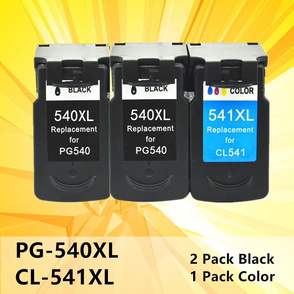 Фото 3PK 540 541 чернильный картридж для Canon PG 540XL CL 541XL Pixma MG2100 MG2140 MG2150 MG2240 MG2250 MG2255 MG3100