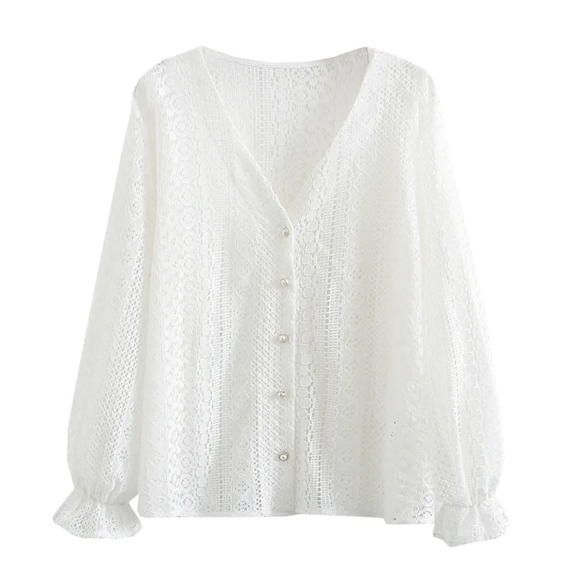 Spring Summer 2021 Women Lace Shirt Plus Size Fashion Casual Clothes Female Tops Temperament Sun Protection Chaqueta De Mujeres
Spring Summer 2021 Women Lace Shirt Plus Size Fashion Casual Clothes Female Tops Temperament Sun Protection Chaqueta De Mujeres