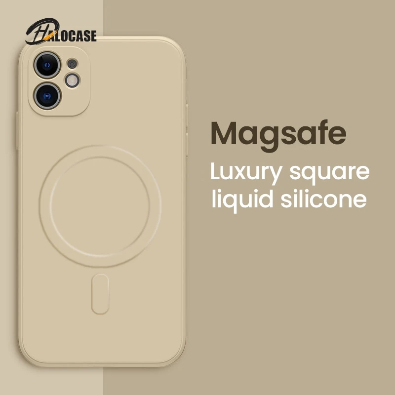 Magnetic Original Liquid Silicone Luxury Case For iPhone 12 Pro Max 12 Mini Shockproof Soft Cover Support For Magsafe Wireless
Magnetic Original Liquid Silicone Luxury Case For iPhone 12 Pro Max 12 Mini Shockproof Soft Cover Support For Magsafe Wireless