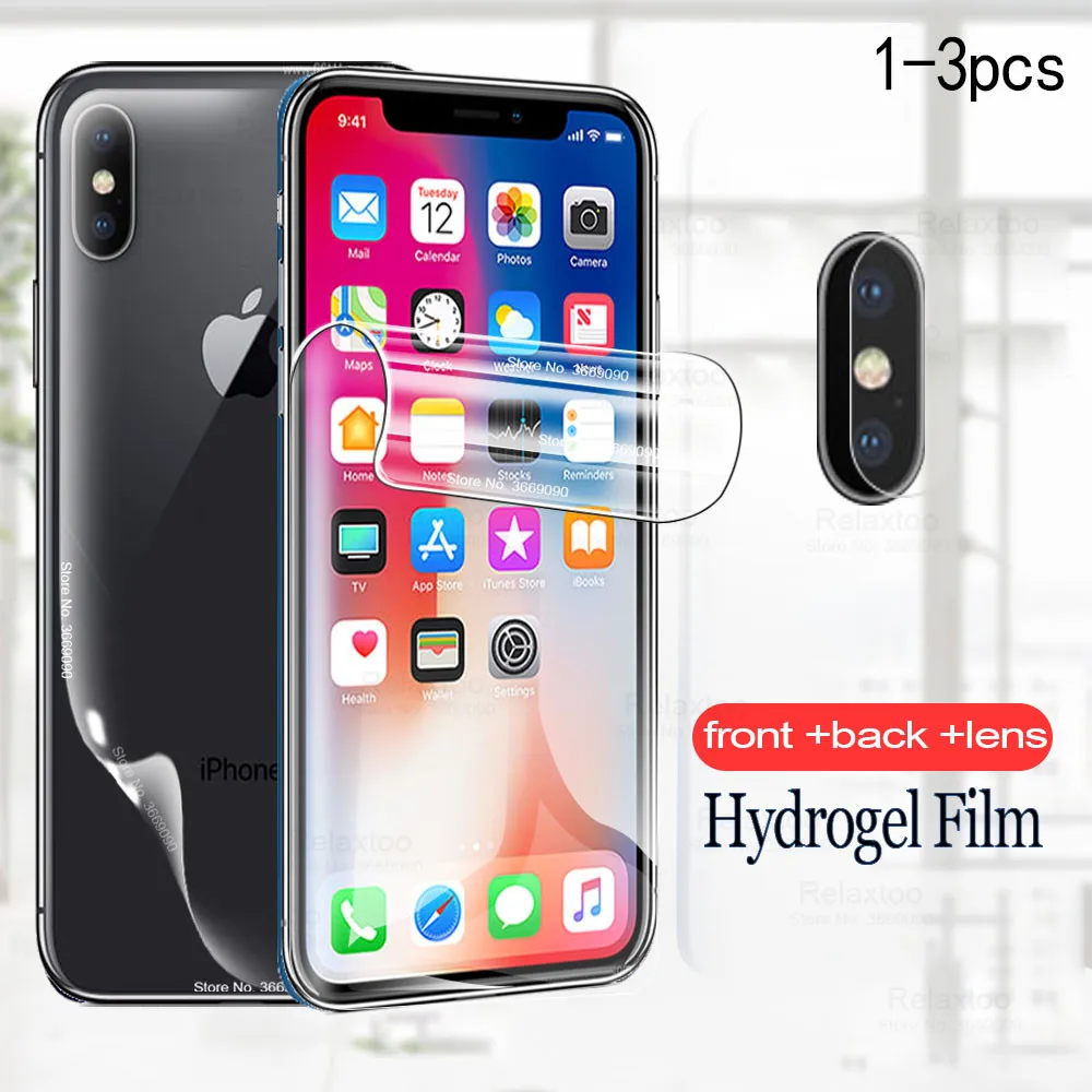 Full Cover For iPhone 11 Screen Protector 7 8 Plus Hydrogel Film For iPhone 11 Pro Back Film XR XS MAX X Camera Tempered Glass
Full Cover For iPhone 11 Screen Protector 7 8 Plus Hydrogel Film For iPhone 11 Pro Back Film XR XS MAX X Camera Tempered Glass