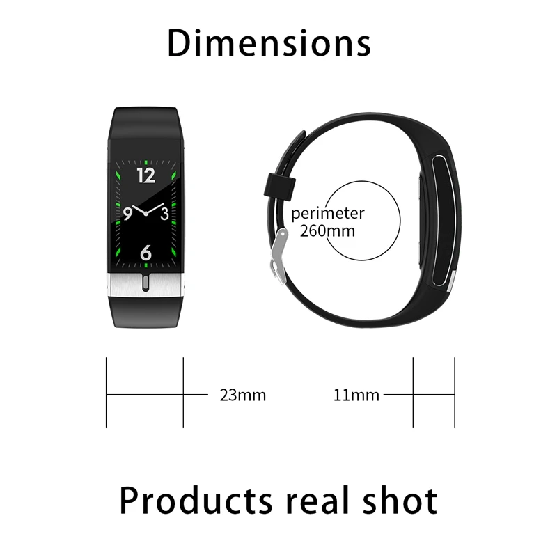 E66 Fitness Tracker Bracelet Body Temperature Smart Bracelet Heart Rate Monitor Smart Watch Music Control Sport Band
E66 Fitness Tracker Bracelet Body Temperature Smart Bracelet Heart Rate Monitor Smart Watch Music Control Sport Band