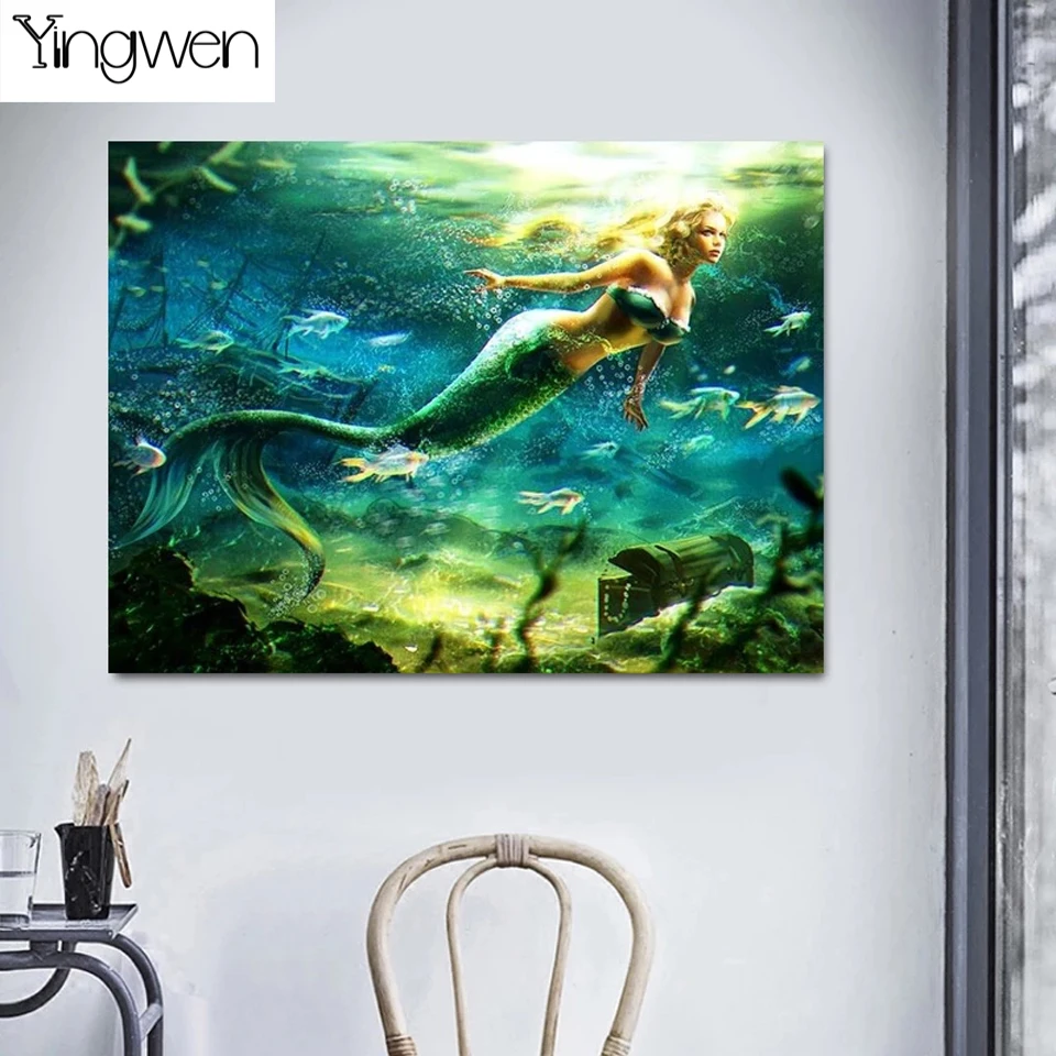 5D Diy Diamond Painting Cross Stitch Kit Diamond Inlaid Mermaid Princess Decorative Painting Living Room Bedroom Home Decor Gift
5D Diy Diamond Painting Cross Stitch Kit Diamond Inlaid Mermaid Princess Decorative Painting Living Room Bedroom Home Decor Gift