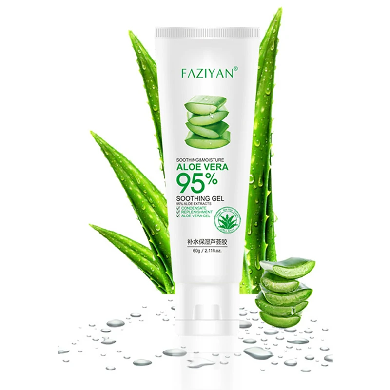 

60g Face Cream Aloe Soothing Gel Aloe Vera Gel Skin Care Remove Acne Moisturizing Day Cream After Sun Lotions Skin Repair