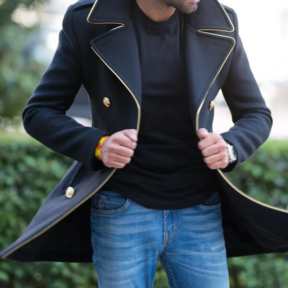 Causal Men Long Jackets Coat Autumn Wool Coats Long Sleeve Fashion Lapel Button Retro Male Winter Outerwear Overcoat Jacket
Causal Men Long Jackets Coat Autumn Wool Coats Long Sleeve Fashion Lapel Button Retro Male Winter Outerwear Overcoat Jacket