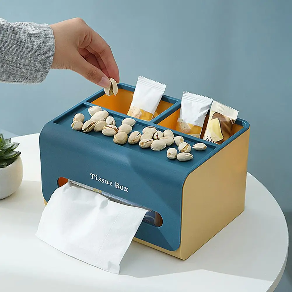 

Креативная многофункциональная пластиковая коробка для салфеток с пультом дистанционного управления, коробка для салфеток, Пылезащитная ...