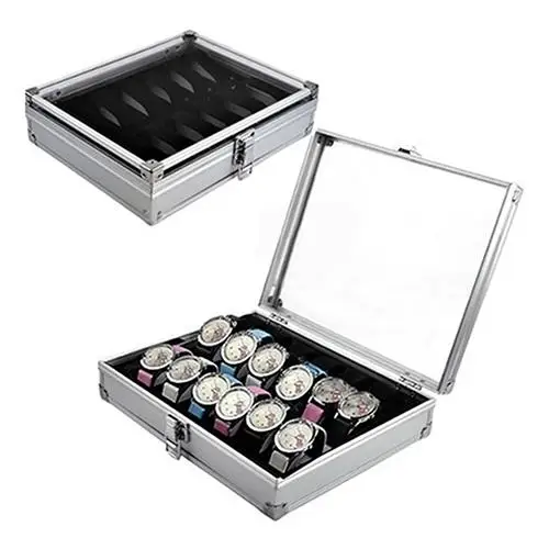 High Quality Metal case 6/12 Grid Slots Wrist Watch Display case Storage Holder Organizer Watch Case Jewelry Dispay Watch Box
High Quality Metal case 6/12 Grid Slots Wrist Watch Display case Storage Holder Organizer Watch Case Jewelry Dispay Watch Box