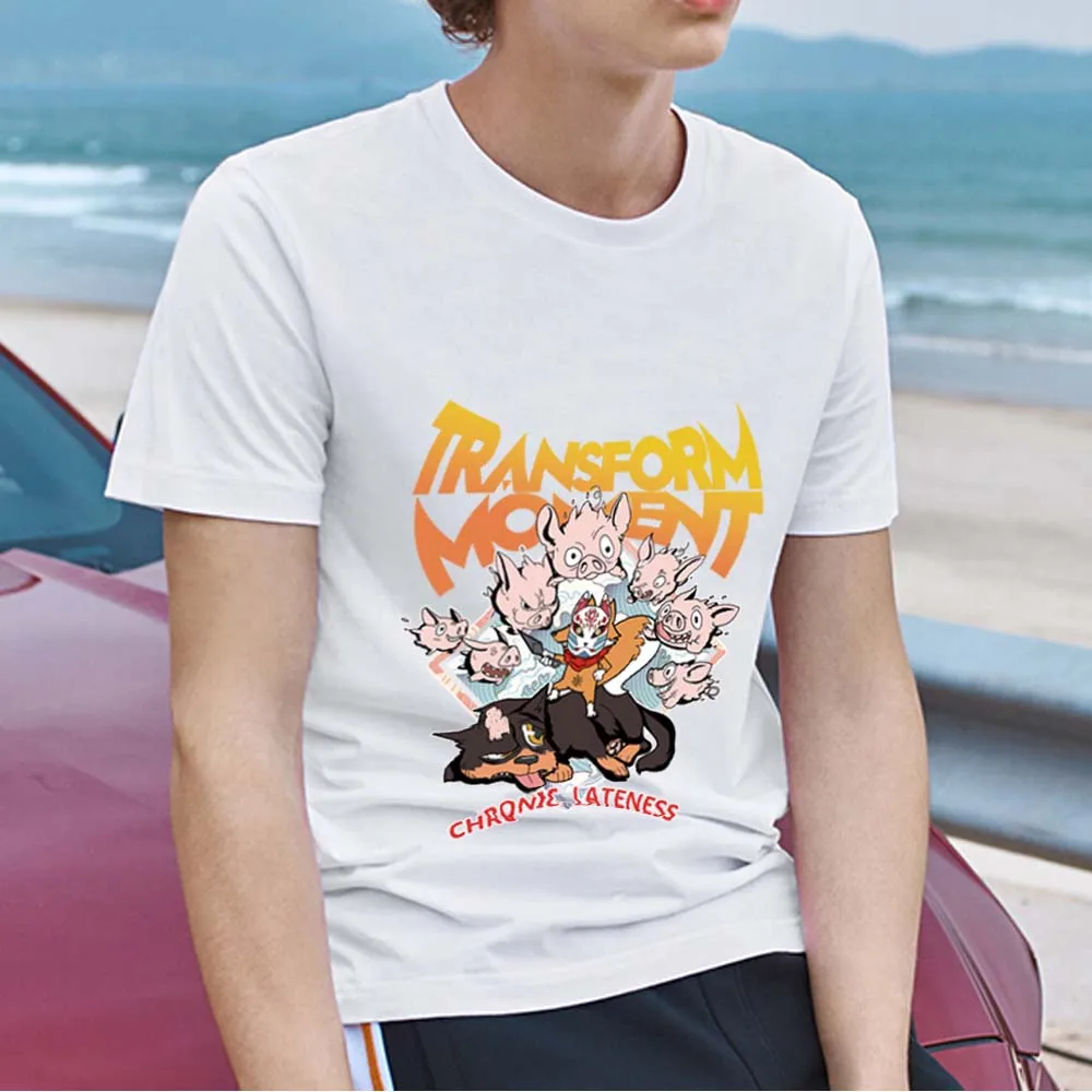Street Men's Clothing Casual Slim T-shirt Japanese Comics Pig Mask Pattern Series Top Basic Round Neck Print Male Short Sleeve
Street Men's Clothing Casual Slim T-shirt Japanese Comics Pig Mask Pattern Series Top Basic Round Neck Print Male Short Sleeve