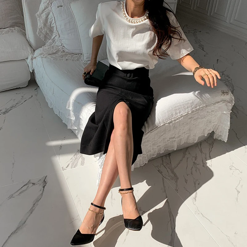 O Neck Beading Patchwork Short Sleeve T Shirt Chic Women Summer 2021 Korean New Loose Tees Causal Simple Ladies Top Femme
O Neck Beading Patchwork Short Sleeve T Shirt Chic Women Summer 2021 Korean New Loose Tees Causal Simple Ladies Top Femme