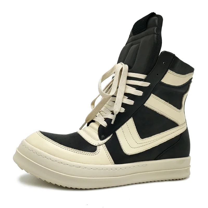 High Quality Cowhide Flat Designer Women Sneakers Platform Shoes Boots Black High Top Leather Men'S Sneakers Men'S Boots 34-47
High Quality Cowhide Flat Designer Women Sneakers Platform Shoes Boots Black High Top Leather Men'S Sneakers Men'S Boots 34-47