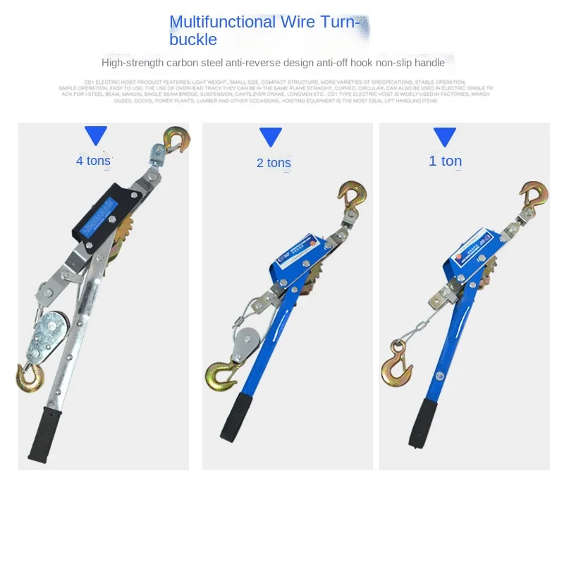 Manual Lever Hoist HIgh Carbon Steel Wire Tightener Durable Antirust Multi-function Double Hook 1t/2t/4t Crane Wire Tighten Tool
Manual Lever Hoist HIgh Carbon Steel Wire Tightener Durable Antirust Multi-function Double Hook 1t/2t/4t Crane Wire Tighten Tool