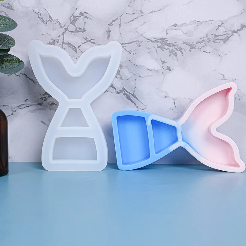 DIY Epoxy Mould Fish Tail Storage Box Silicone Mould Resin Mould Mirror Swing Table Jewelry Storage Mould
DIY Epoxy Mould Fish Tail Storage Box Silicone Mould Resin Mould Mirror Swing Table Jewelry Storage Mould