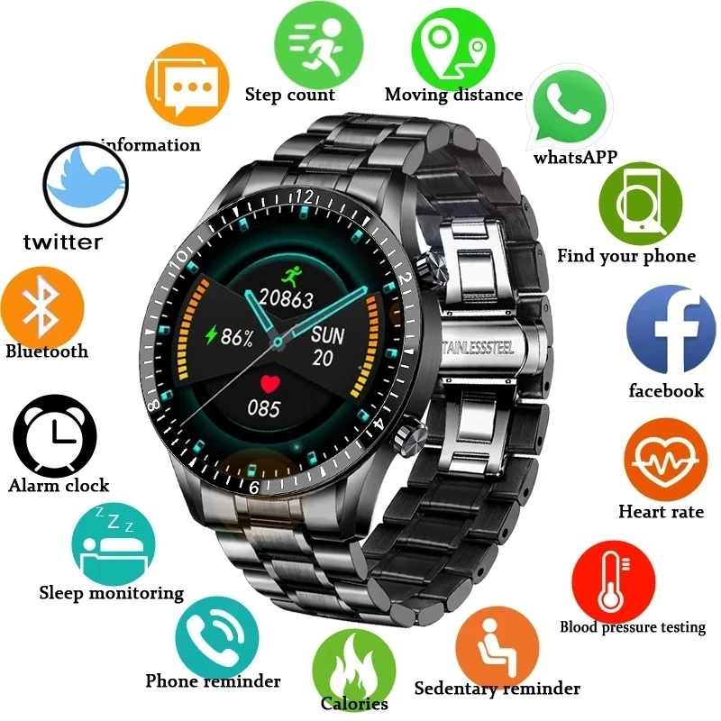 2021 Fashion Smartwatch Bluetooth Call Sport Men's Watch Heart Rate Monitoring Music Control Waterproof Luxury Smart Watch Man
2021 Fashion Smartwatch Bluetooth Call Sport Men's Watch Heart Rate Monitoring Music Control Waterproof Luxury Smart Watch Man