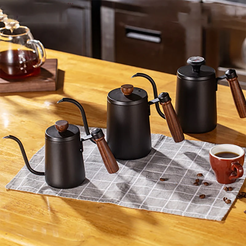 600ml Stainless Steel Non-stick Coffee Tea Pots With Scale Long Gooseneck Spout Drip Kettle With Wooden Handle Coffee Tools
600ml Stainless Steel Non-stick Coffee Tea Pots With Scale Long Gooseneck Spout Drip Kettle With Wooden Handle Coffee Tools