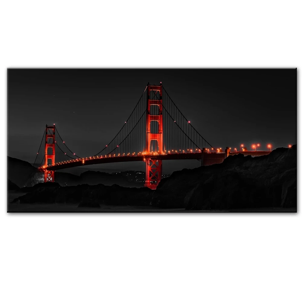 Golden Bridge Night View Wall Pictures For Living Room Posters And Prints Landscape Canvas Painting On The Wall Canvas Art Decor
Golden Bridge Night View Wall Pictures For Living Room Posters And Prints Landscape Canvas Painting On The Wall Canvas Art Decor