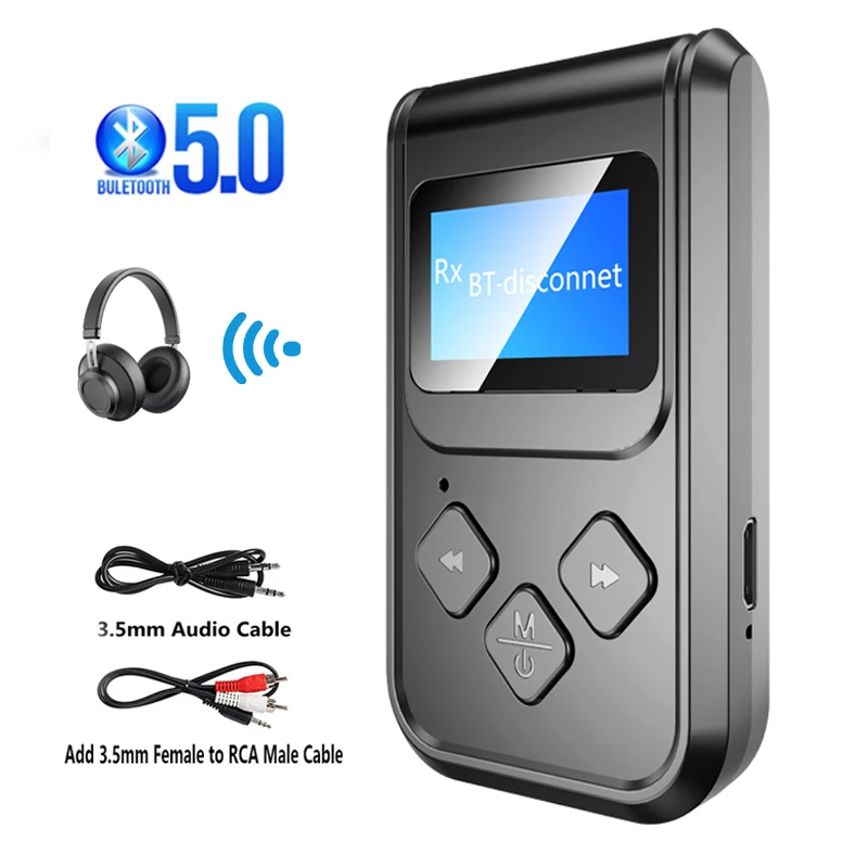5,0 Bluetooth аудио приемник передатчик адаптер ЖК-дисплей 3,5 мм AUX беспроводной аудио адаптер для ТВ динамика наушников компьютера 
5,0 Bluetooth аудио приемник передатчик адаптер ЖК-дисплей 3,5 мм AUX беспроводной аудио адаптер для ТВ динамика наушников компьютера