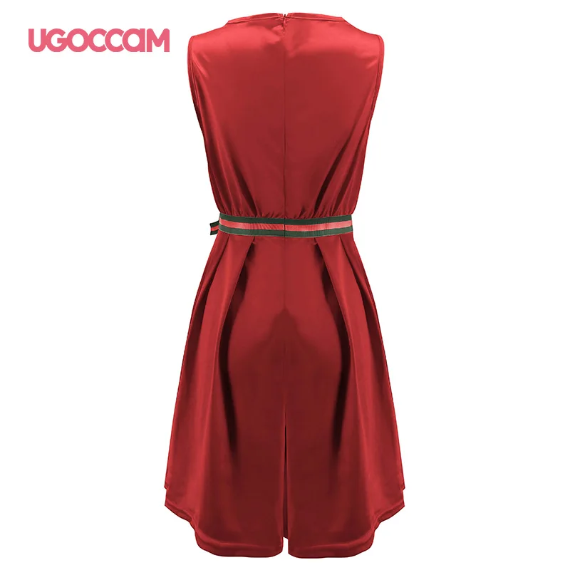UGOCCAM V Neck Dress Women Sleeveless Plus Size Sexy Dress Summer Office Ladies Mini Casual Sundress Waistbelt vestido de mulher
UGOCCAM V Neck Dress Women Sleeveless Plus Size Sexy Dress Summer Office Ladies Mini Casual Sundress Waistbelt vestido de mulher