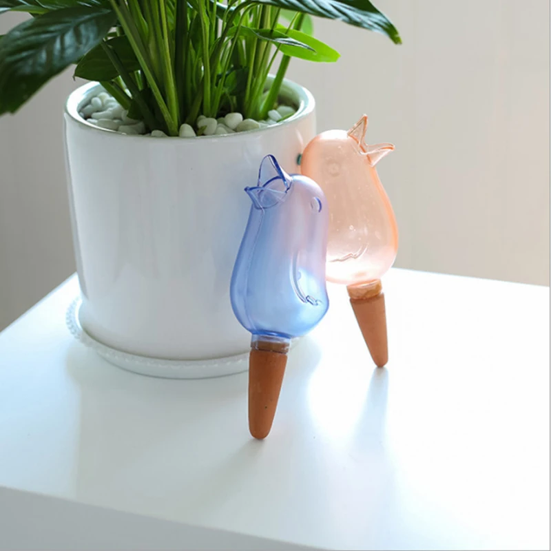 2pcs Plant Waterer Automatic Watering Bird Lazy Waterer Home Intelligent Drip Waterer for Flower