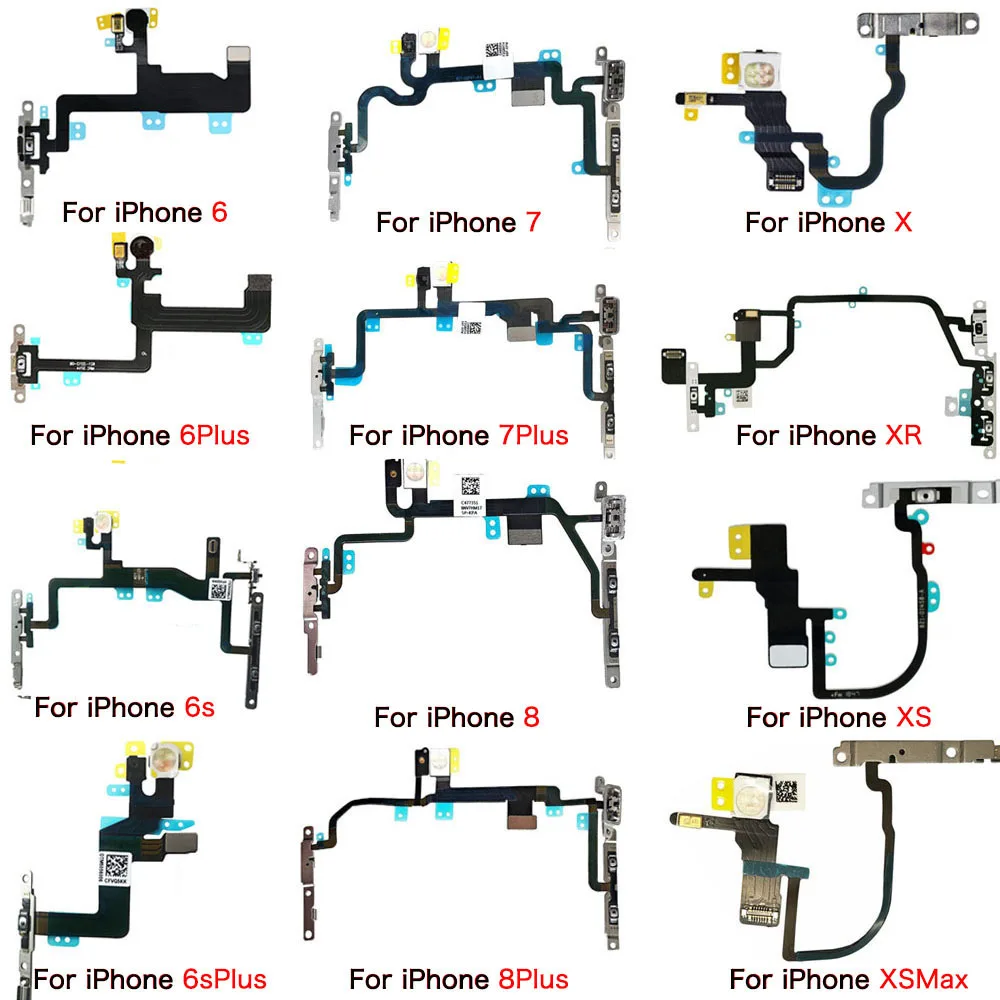 

Power Button On Off With Flash Light Flex Cable Replacement For iPhone 6 6Plus 6s 6sPlus 7 7Plus 8G 8 Plus X XS XR XSMax