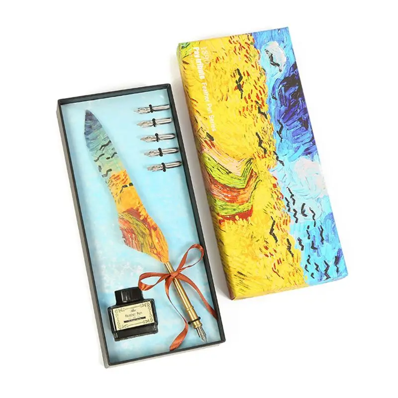 1 Set Oil Painting Retro Vintage Calligraphy Feather Dip Pen Quill Fountain Pens
1 Set Oil Painting Retro Vintage Calligraphy Feather Dip Pen Quill Fountain Pens