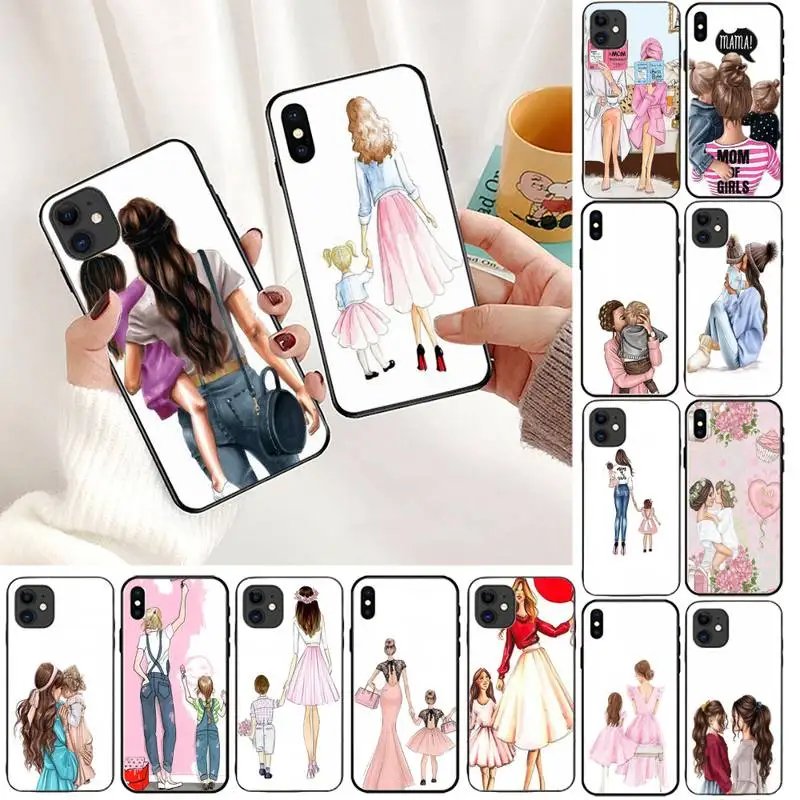 YNDFCNB Mother and daughter Silicone Black Phone Case For iphone 13 11 8 7 6 6S Plus X XS MAX 5 5S SE 2020 XR 11 pro Cover
YNDFCNB Mother and daughter Silicone Black Phone Case For iphone 13 11 8 7 6 6S Plus X XS MAX 5 5S SE 2020 XR 11 pro Cover