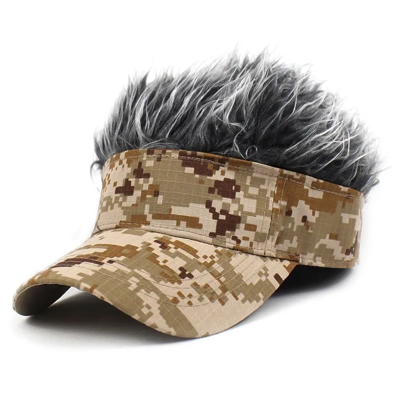 Men Unisex Baseball Cap Outdoor Fake Flair Hair Outdoor Golf Sun Visor Wig Hat Novelty Fake Hair Sun Visor Sport Hats
Men Unisex Baseball Cap Outdoor Fake Flair Hair Outdoor Golf Sun Visor Wig Hat Novelty Fake Hair Sun Visor Sport Hats