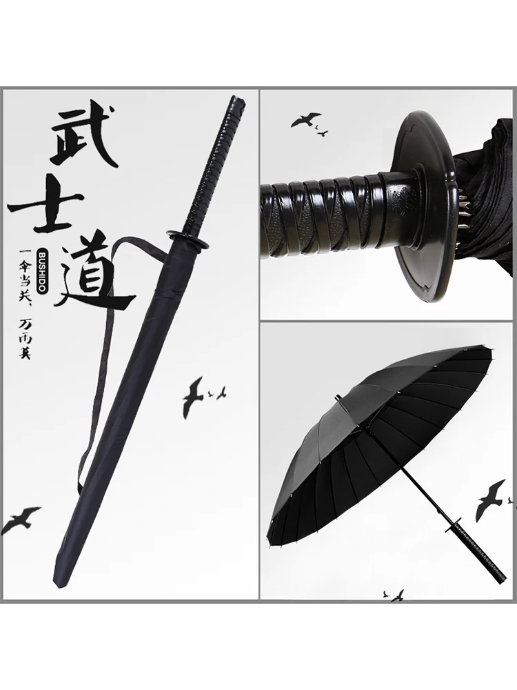 Креативный трендовый зонтик с длинной ручкой красивый мужской большой для