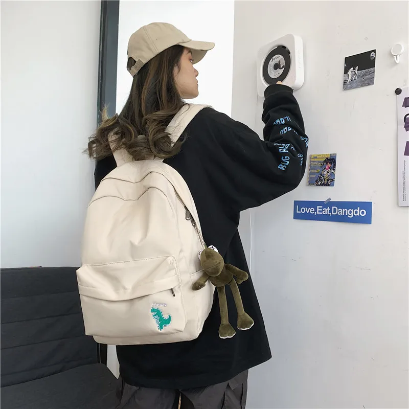 mochila Solid Color Classics Women's Backpack Female Casual Fashion Pendant Backpack Simple Shoulder Backpack For Teenager Girls
mochila Solid Color Classics Women's Backpack Female Casual Fashion Pendant Backpack Simple Shoulder Backpack For Teenager Girls