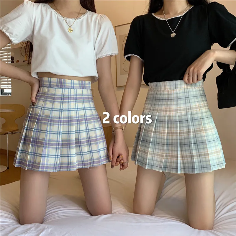 Pleated Skirt Women High Waist Plaid 2021 Summer Cute Sweet Girls School Uniform Mini Skirt
Pleated Skirt Women High Waist Plaid 2021 Summer Cute Sweet Girls School Uniform Mini Skirt