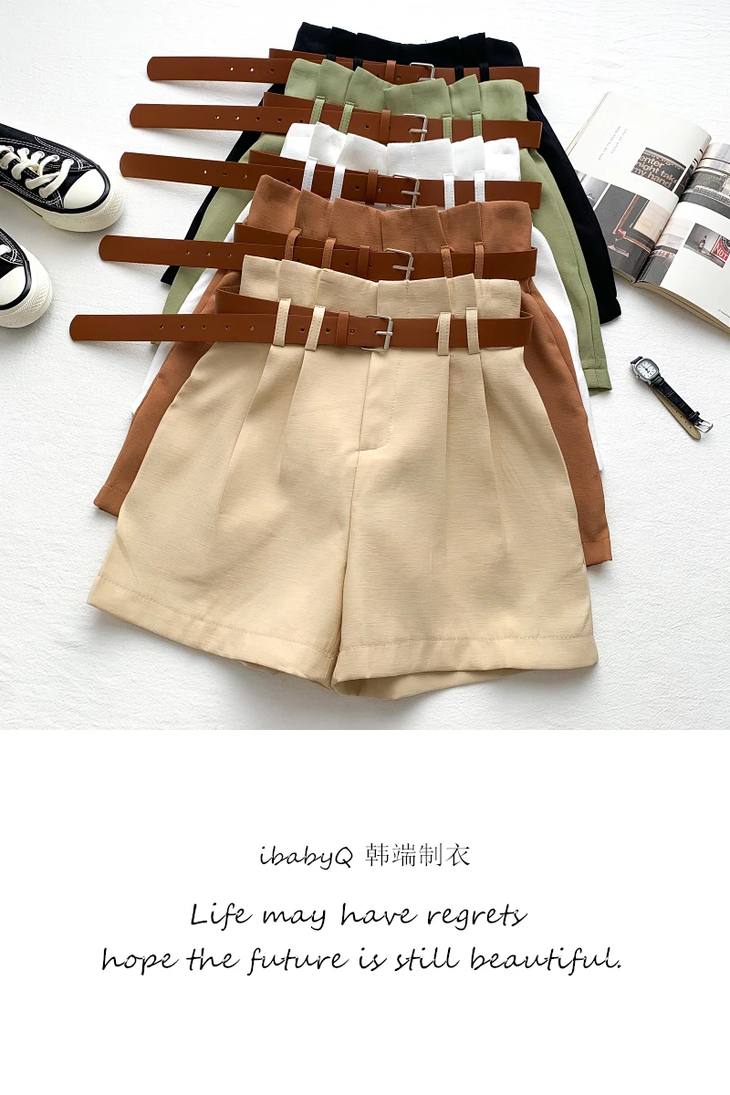 2021 Summer New Casual All-match Solid Color High Waist Thin A-line Wide-leg Shorts with Belt woman shorts
2021 Summer New Casual All-match Solid Color High Waist Thin A-line Wide-leg Shorts with Belt woman shorts