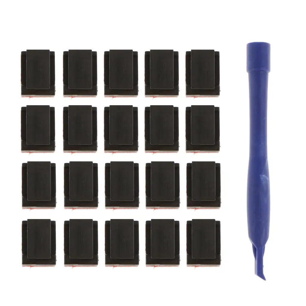 Pack of 20 Cable Holder Mount Clips Wire Tie Rectangle Cord Self-adhesive Fast Strapping and Untie the Rope
Pack of 20 Cable Holder Mount Clips Wire Tie Rectangle Cord Self-adhesive Fast Strapping and Untie the Rope