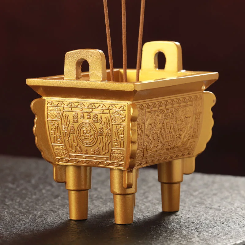 Tibetan Incense Stick Burner Gold Tripod Alloy Buddhist Indoor Desktop Decoration Tantric Meditation Temples Aromatherapy Stove
Tibetan Incense Stick Burner Gold Tripod Alloy Buddhist Indoor Desktop Decoration Tantric Meditation Temples Aromatherapy Stove