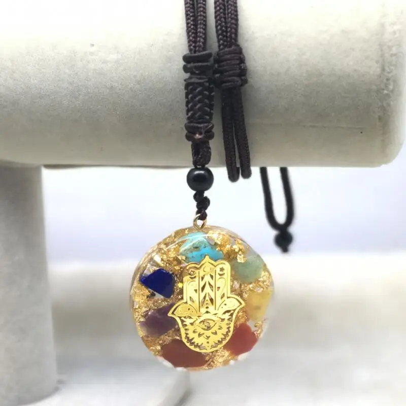 Orgonite Pendant 7 Chakra Necklace Reiki Energy Pendant Hand Of Fatifa Yoga Meditation Jewelry Resin Necklace
Orgonite Pendant 7 Chakra Necklace Reiki Energy Pendant Hand Of Fatifa Yoga Meditation Jewelry Resin Necklace
